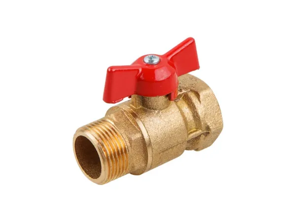 Кран шаровый стандарт. 3/4" нар.-вн. бабочка PN1,6 МПа; 11Б27п7, Цветлит