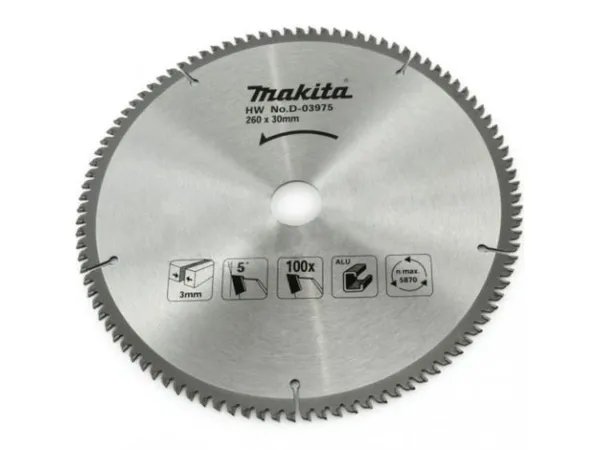 Диск пильный 260х30 мм 100 зуб. по алюминию MAKITA