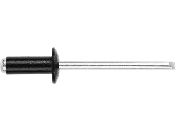 Заклепка вытяжная 4.8х12 мм алюминий/сталь, RAL 9017 (500 шт в карт. уп.) STARFIX