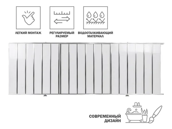 Экран под ванну 1,5 м, серебряная (10), PERFECTO LINEA