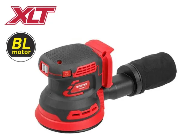 Аккум. эксцентриковая шлифмашина WORTEX COS 1218 E в кор. ALL1 XLT SOLO в кор. БЕСЩЁТ., 18В, 125 мм,