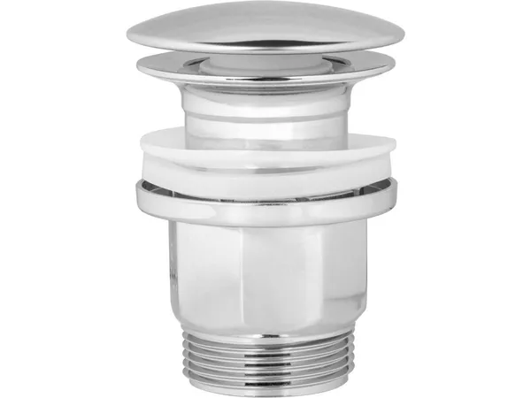 Выпуск для умывальника click/clack, большая крышка с переливом, хром, 1 1/4", AV Engineering