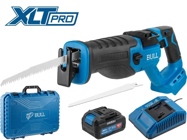 Аккум. сабельная пила BULL CSR 2118 E XLTpro, SET, БЕСЩЕТ., 18 В, дер. 210 мм, 1х4 А*ч, з/у 4 А