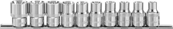 Набор головок торцевых 912610, 1/2"DR на держателе, внешний TORX®, E8-E24, 10 предметов