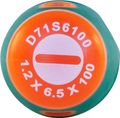Отвертка стержневая шлицевая JONNESWAY D77S6100, ANTI-SLIP GRIP, SL6.5х100 мм
