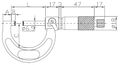 ASIMETO 101-01-2 Микрометр со скобой 0,001 мм, 0-25 мм