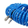 Cпиральный воздушный шланг JETA PRO 5887515 с фитингами М1/4", Ø 9.5-13.5 мм, длина 15 м, цвет синий