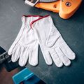 Кожаные рабочие перчатки JETA SAFETY JLE421 Smithcraft, цвет белый (уп.12 пар)