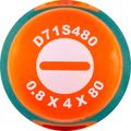 D71S480 Отвертка стержневая шлицевая ANTI-SLIP GRIP, SL4.0х80 мм