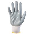 Защ. перчатки JETA SAFETY JN011 из полиэфирной пряжи c нитриловым покр., цвет серый, размер M /12пар/
