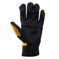 Перчатки виброзащитные из синтетической кожи, р-р 9/L, черно-желтые, JETA SAFETY JAV01-9/L