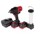 Гайковерт аккумуляторный ударный MIGHTY SEVEN DW-402AL (1/2", 1700 НМ, 18 В, кейс, в комплекте фонарь)