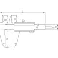 ASIMETO 341-12-4-П Штангенциркуль нониусный тип 1; 0,02 мм, 0-300 мм с поверкой