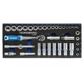 Набор головок NORDBERG 2390635T, 3/8" в ложементе, 35 предметов для тележки