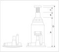 Домкрат гидравлический бутылочный ADX4-370