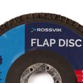 Круг шлифовальный лепестковый ROSSVIK 29_125х22_40 (125x22 мм, 40 Grit., тип 29, Zr, 80 м/с, 12250 об/мин)