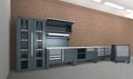 Верстак Premium столешница оцинкованная фанера с 2 полками Ferrum 11.111