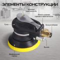 Орбитальная пневматическая шлифовальная машина Technicom TC-OS2020 (6,3 бар, 113 л/мин, 10000 об/мин, диск 125 мм)