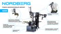 Станок шиномонтажный NORDBERG 4633 с автоматической монтажной головкой, серый (до 30"), автомат