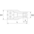 Licota E204 Головка торцевая 1/4" E4