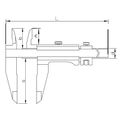 ASIMETO 363-07-6 Штангенциркуль нониусный тип 1; 0,02 мм, 0-180 мм, со сборной рамкой