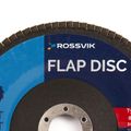 Круг шлифовальный лепестковый ROSSVIK 29_150х22_120 (150x22 мм, 120 Grit., тип 29, Zr, 80 м/с, 10200 об/мин)
