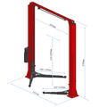Подъемник электрогидравлический 4т 2-х стоечный 220В с верх.синхронизацией (ручн.двойной спуск) GTE-B201
