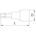 Licota H2T27 Головка торцевая с вставкой torx 1/4" T27