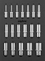 Набор головок торцевых глубоких Ombra OMT18STE, 1/2" DR