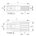 Licota F4014L Головка торцевая глубокая 12гр. 1/2" 14 мм