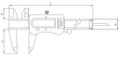 ASIMETO 307-58-3 Штангенциркуль цифровой 0,01 мм, 0-200 мм, ABS