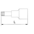 Licota H4RM14 Головка торцевая с вставкой spline 1/2" M14 L=55 мм