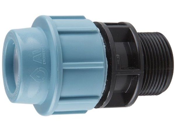 Ниппель 25 х 1/2" нар. (для ПЭ труб), AV Engineering
