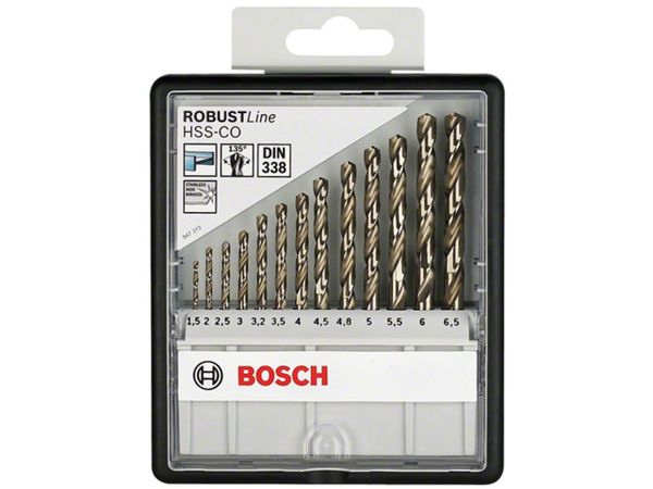 Набор сверл по мет. Robust Line HSS-Co 13шт 1,5-6,5мм