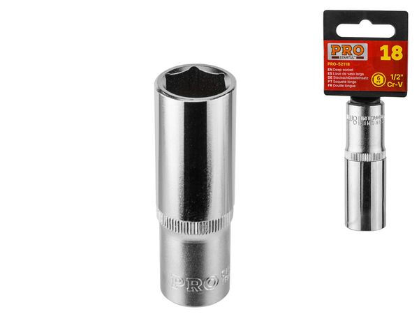 Головка 1/2" 18мм 6гр. глубокая PRO STARTUL (PRO-52118)