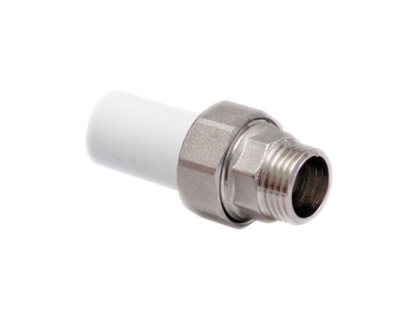 Американка ПП трубная нар. 20х1/2", бел. РТП