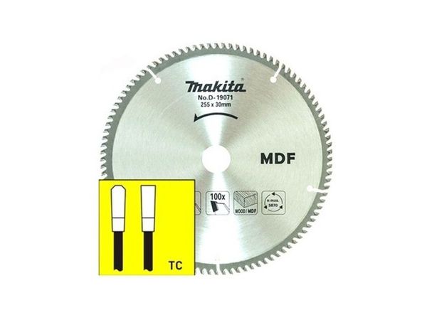 Диск пильный 255х30 мм 100 зуб. по дереву MDF MAKITA