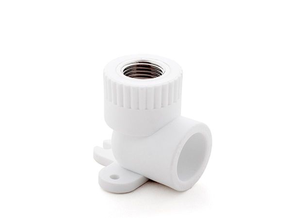 Колено ПП комб. с креплен. вн. 20х1/2", бел. РТП
