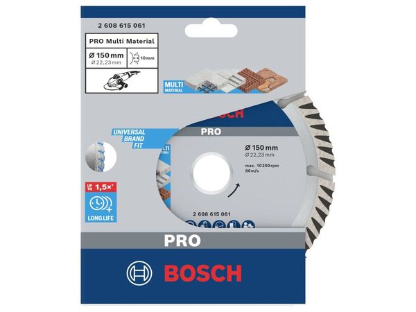 Алмазный круг 150х22 мм универс. сегмент. Turbo STANDARD FOR UNIVERSAL BOSCH