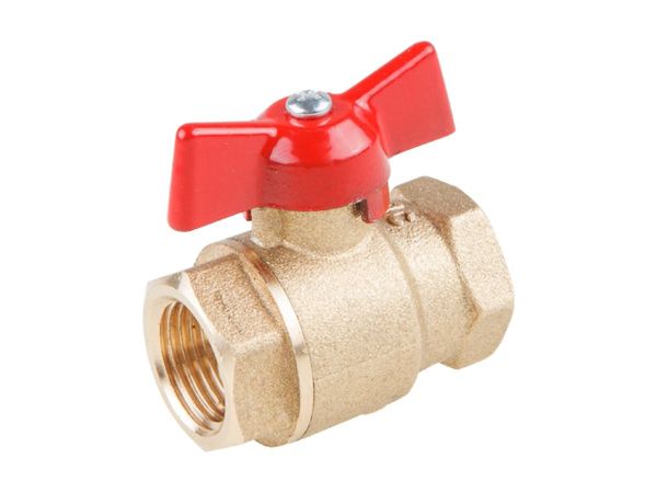 Кран шаровый 3/4" вн.-вн. бабочка PN1,6 МПа; 11Б27п5, Цветлит