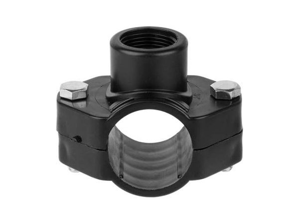 Хомут 40 х 3/4" вн. (для ПЭ труб), AV Engineering