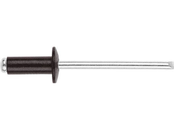 Заклепка вытяжная 4.8х12 мм алюминий/сталь, RAL 8019 (10000 шт в коробе) STARFIX