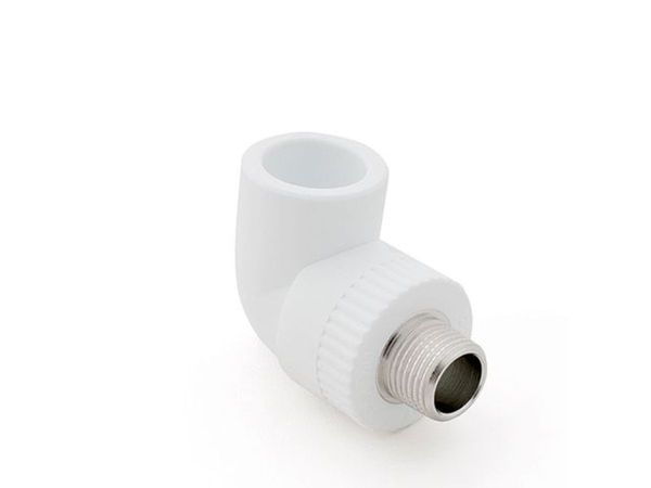 Колено ПП комб. нар. 20х3/4", бел. РТП