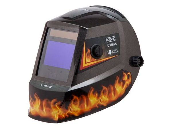 Щиток сварщика с самозатемняющимся светофильтром DGM V7000 (пламя)