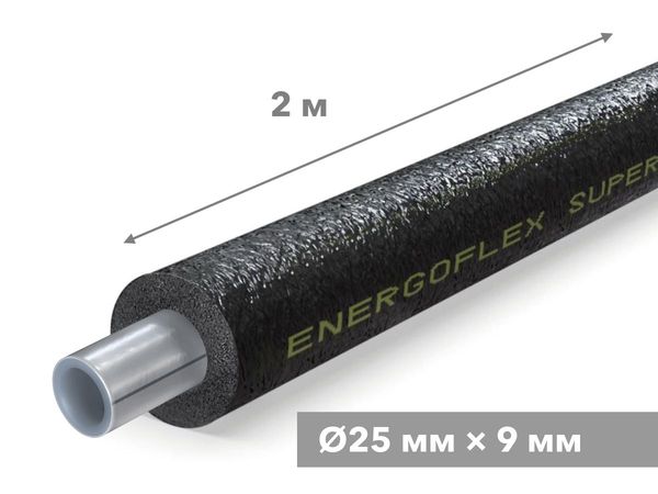 Теплоизоляция для труб ENERGOFLEX SUPER PROTECT черная 25/9-2