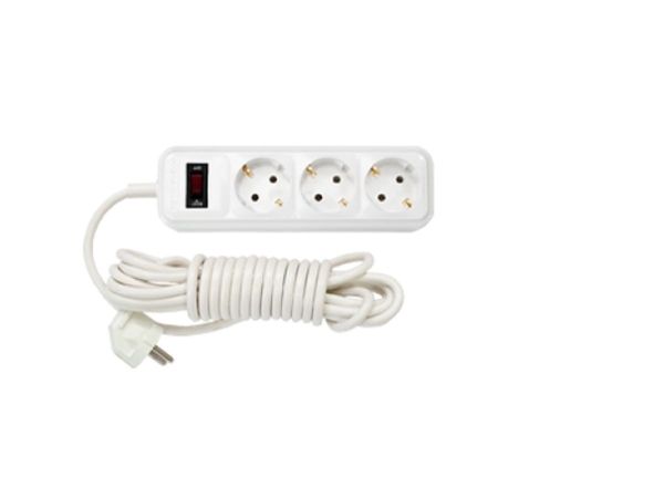Удлинитель бытовой 5м (3 роз., 2.5кВт, с/з, ПВС 3х0,75) Bylectrica