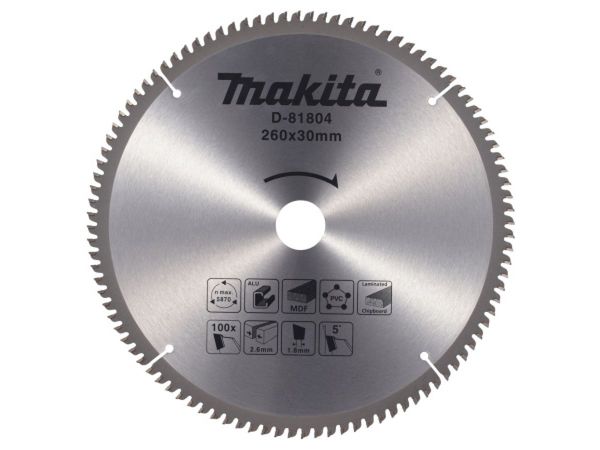 Диск пильный 260х30х2,6/1,8 мм 100 зуб. универсальный MAKITA