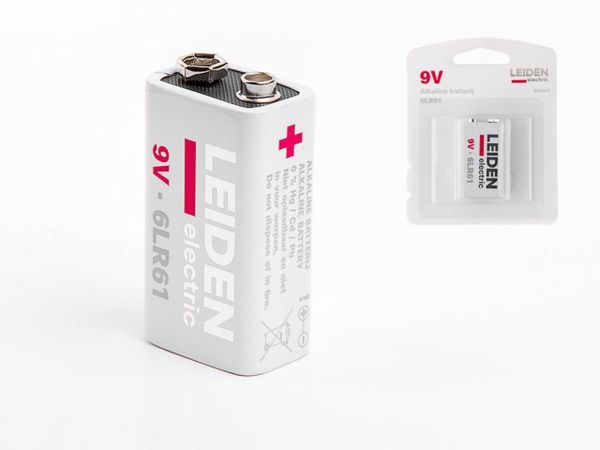 Батарейка 6LR61 (6LF22) 9V alkaline 1шт. LEIDEN ELECTRIC