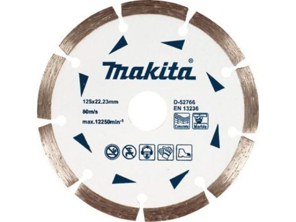 Алмазный круг 125х22.2 мм по бетону/мрамору сегмент "Эконом" MAKITA