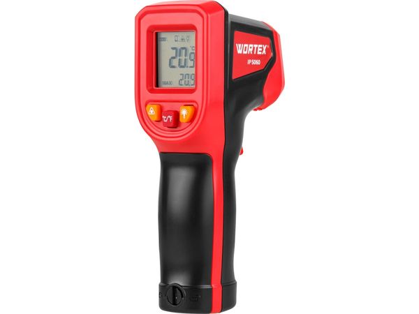 Инфракрасный термометр (пирометр) WORTEX IP 5060 -50°C...+600°C,регулировка чувствительности 0,1-1,0